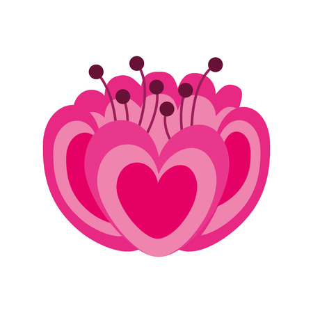 elegant flower decorative icon vector illustration designのイラスト素材