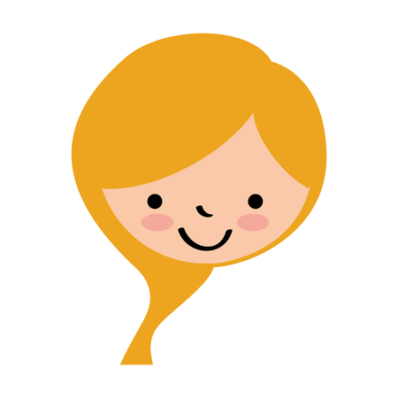cute girl character icon vector illustration designのイラスト素材