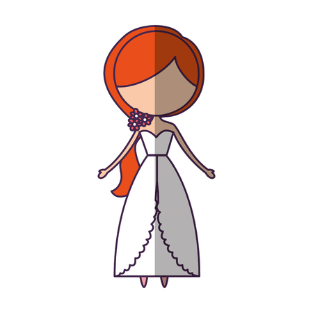 cute wife avatar character vector illustration designのイラスト素材