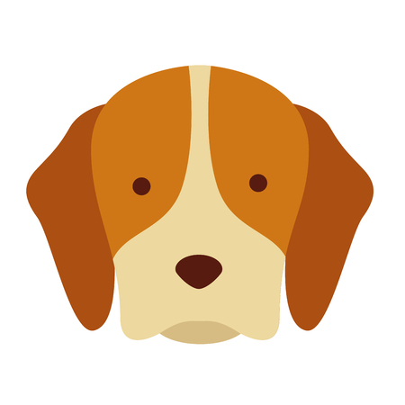 Illustration for cute dog mascot icon vector illustration design - Royalty Free Image