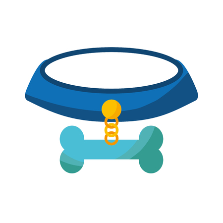 pet collar with bone icon vector illustration designのイラスト素材