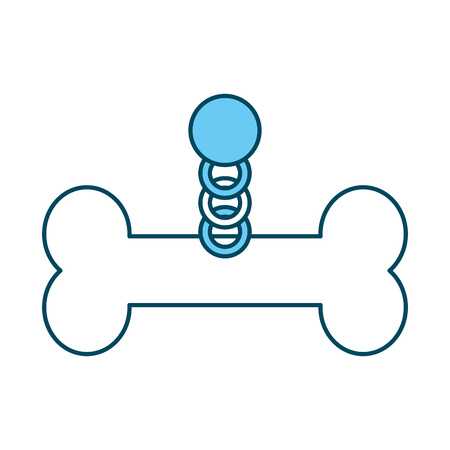 pet collar with bone icon vector illustration designのイラスト素材