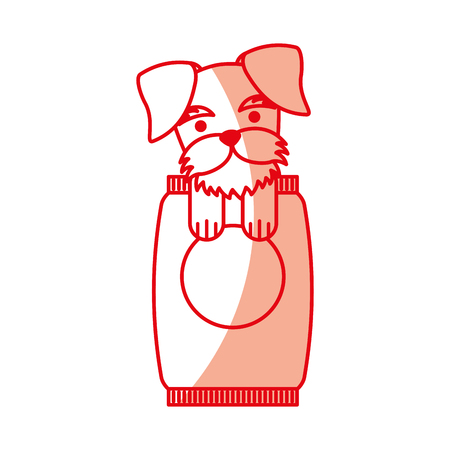 cute dog mascot with bag food vector illustration designのイラスト素材