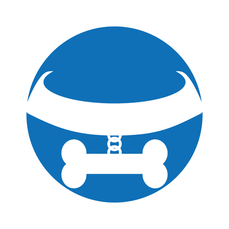 pet collar with bone icon vector illustration designのイラスト素材