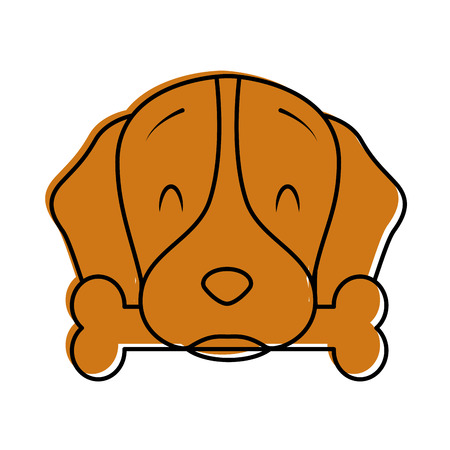 cute dog mascot icon vector illustration designのイラスト素材