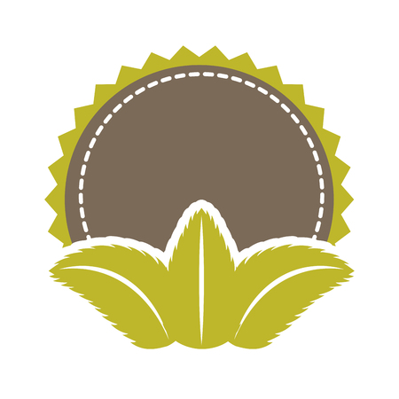 tea leafs product emblem vector illustration designのイラスト素材