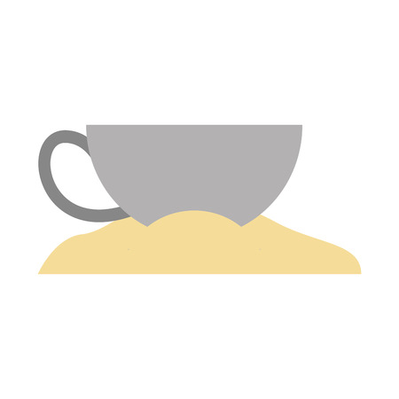 coffee cup with sugar vector illustration designのイラスト素材