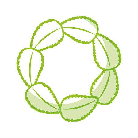 tea leafs product emblem vector illustration designのイラスト素材