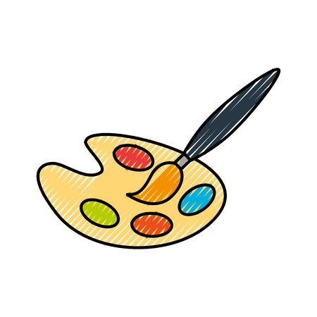 paint pallette isolated icon vector illustration designのイラスト素材