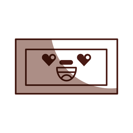 wooden drawer kawaii character vector illustration designのイラスト素材