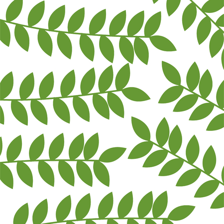 Leafy branch natural pattern vector illustration designのイラスト素材