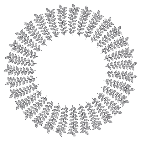 Circular crown with leaves vector illustration designのイラスト素材