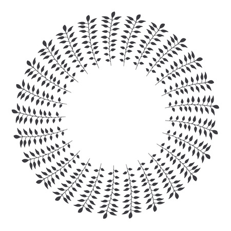 Circular crown with leaves vector illustration designのイラスト素材