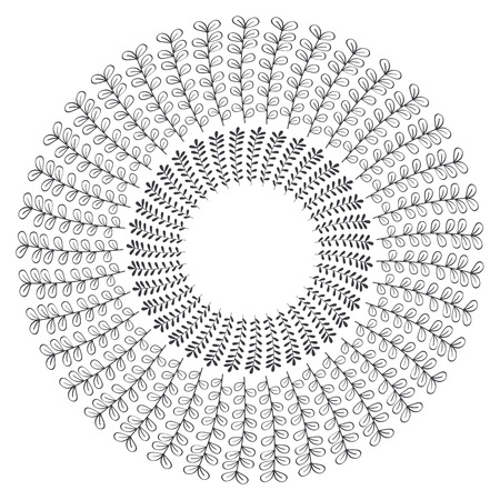 Circular crown with leaves vector illustration designのイラスト素材