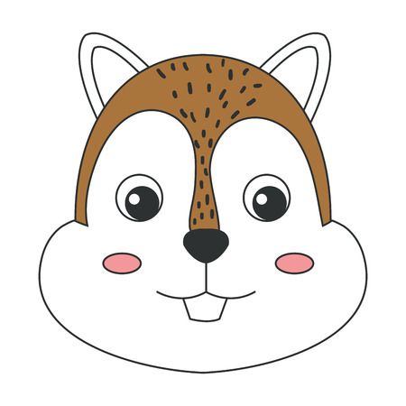 cute and tender chipmunk vector illustration designのイラスト素材