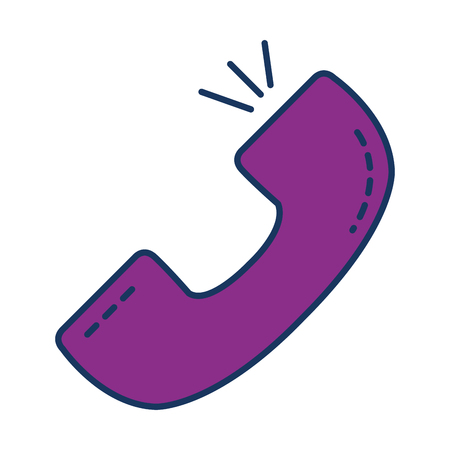 Telephone service isolated iconのイラスト素材