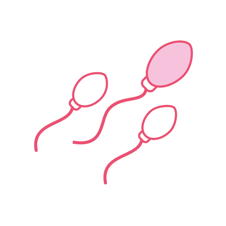 Fertilization by the spermatozoon vector illustration designのイラスト素材