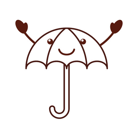 little umbrella isolated icon vector illustration designのイラスト素材