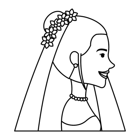 cute wife avatar character vector illustration designのイラスト素材