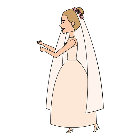 cute wife avatar character vector illustration designのイラスト素材