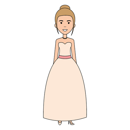 cute wife avatar character vector illustration designのイラスト素材