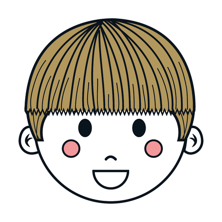 cute and little boy character vector illustration designのイラスト素材