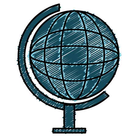 earth planet school icon vector illustration designのイラスト素材
