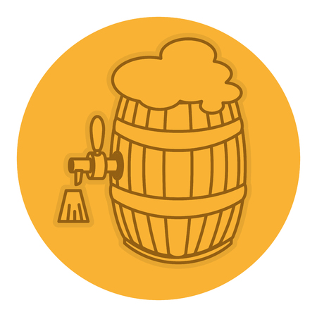 beer barrel isolated icon vector illustration designのイラスト素材