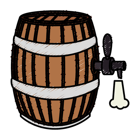 beer barrel isolated icon vector illustration designのイラスト素材