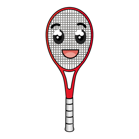 tennis racket character vector illustration designのイラスト素材