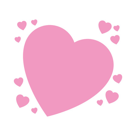 heart icon over white background vector illustrationのイラスト素材