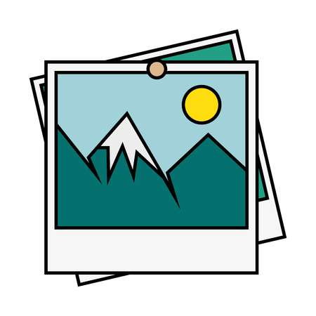 picture icon over white background vector illustrationのイラスト素材