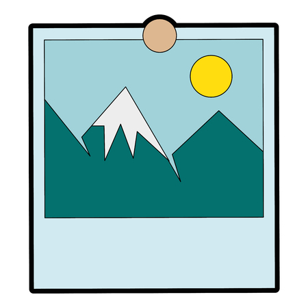 picture icon over white background vector illustrationのイラスト素材