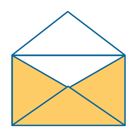 envelope icon over white background vector illustrationのイラスト素材