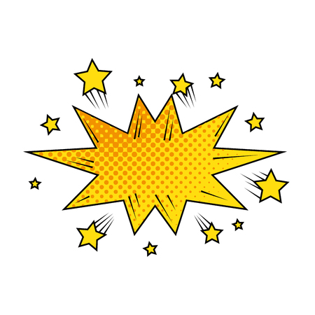 retro burst icon over white background pop art concept vector illustrationのイラスト素材