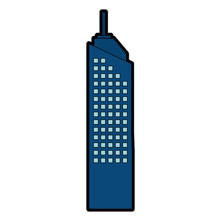 city building icon over white background vector illustrationのイラスト素材