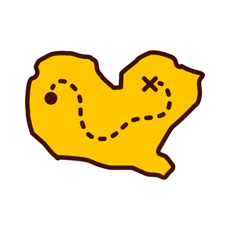 treasure map game icon vector illustration designのイラスト素材
