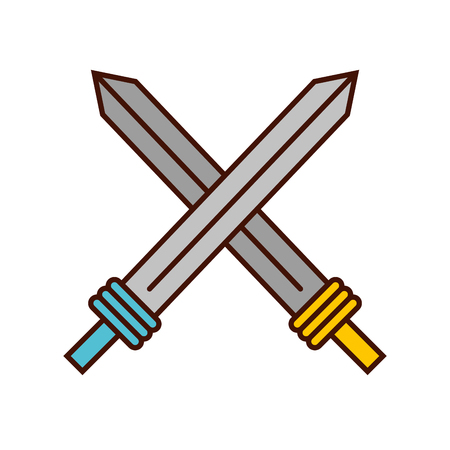 sword weapon warrior game vector illustration designのイラスト素材