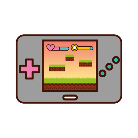 Portable video game console vector illustration designのイラスト素材