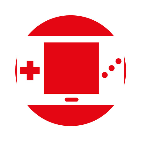 Portable video game console vector illustration designのイラスト素材