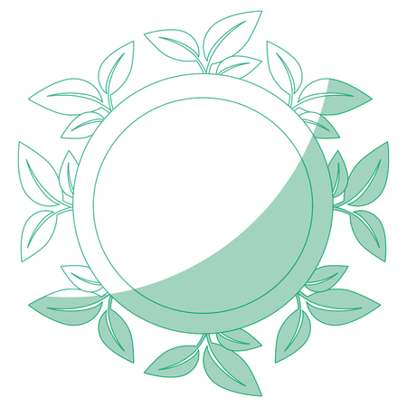 Isolated sheet tree round icon vector illustration graphic designのイラスト素材
