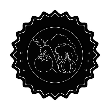 isolated vegetables round icon vector illustration graphic designのイラスト素材