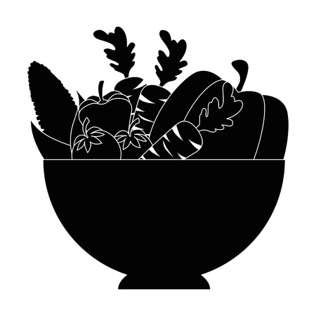 isolated vegetables bowl icon vector illustration graphic designのイラスト素材