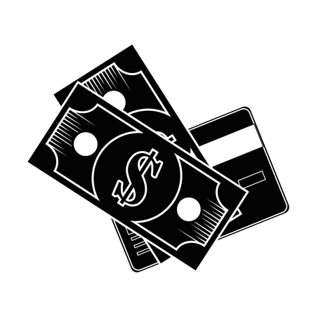 isolated money bills icon vector illustration graphic designのイラスト素材