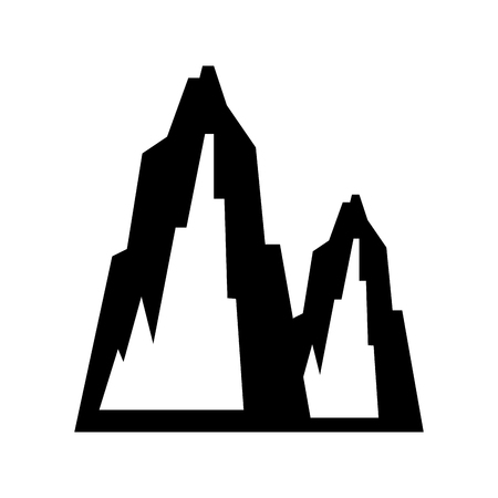 big mountains isolated icon vector illustration designのイラスト素材