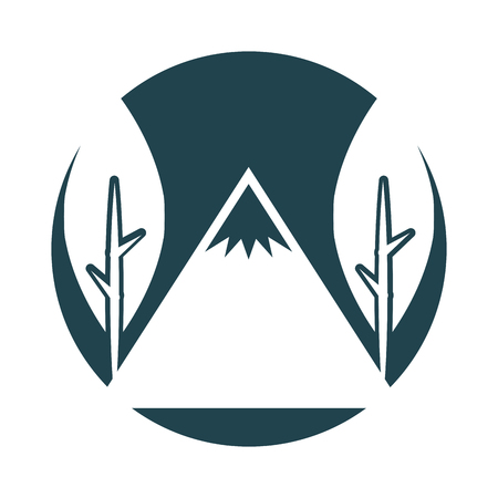 big mountains isolated icon vector illustration designのイラスト素材