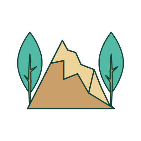 big mountains isolated icon vector illustration designのイラスト素材