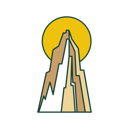 beautiful landscape with mountains vector illustration designのイラスト素材