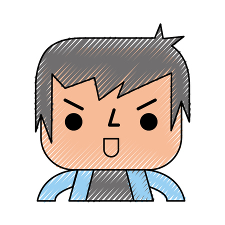 Avatar of a video game warrior vector illustration designのイラスト素材