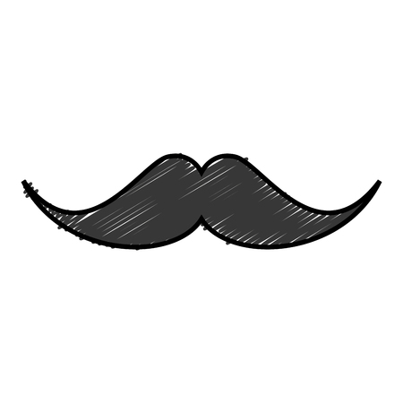 gentleman mustache isolated icon vector illustration designのイラスト素材